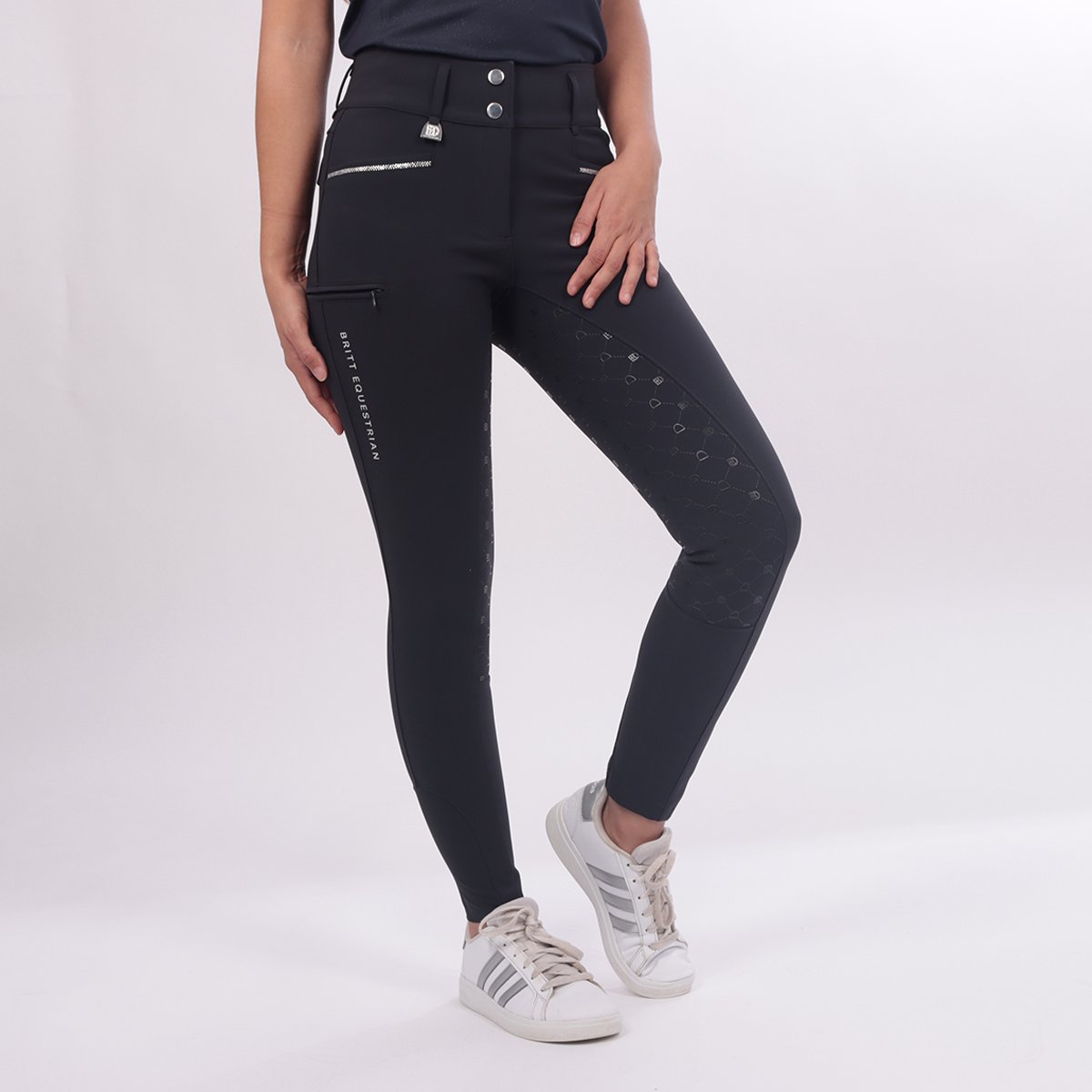 Britt Equestrian Paardrijbroek Britt Equestrian Ss26 Full Grip Donkerblauw - 34
