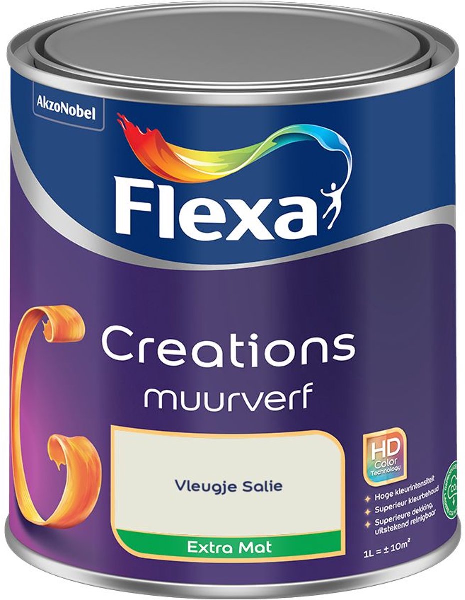 Flexa Creations Muurverf Extra Mat Vleugje Salie 1 L