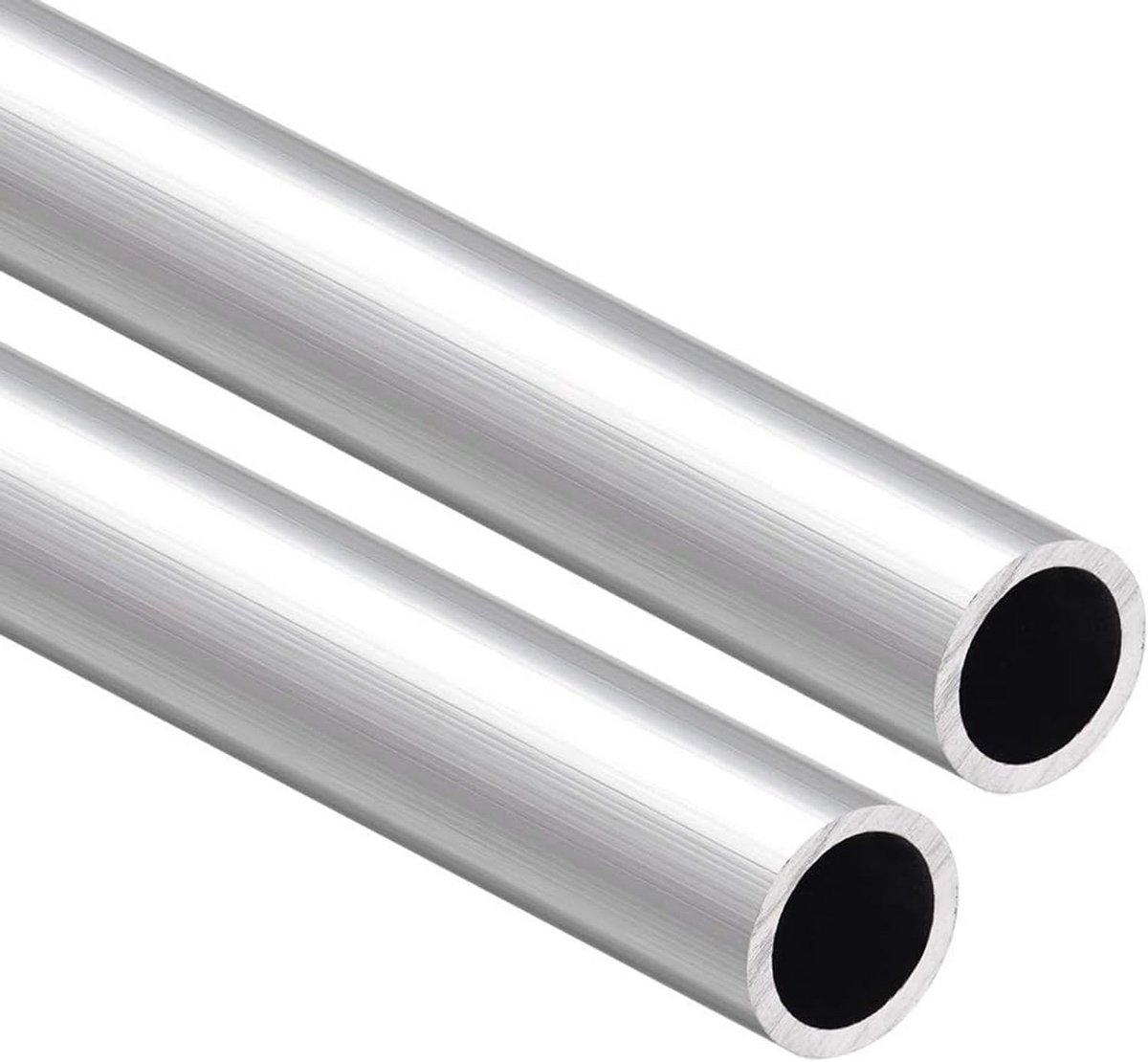2 Stuks Ronde Aluminium Buis - OD 22mm, Wanddikte 1,5mm, 500mm Lengte