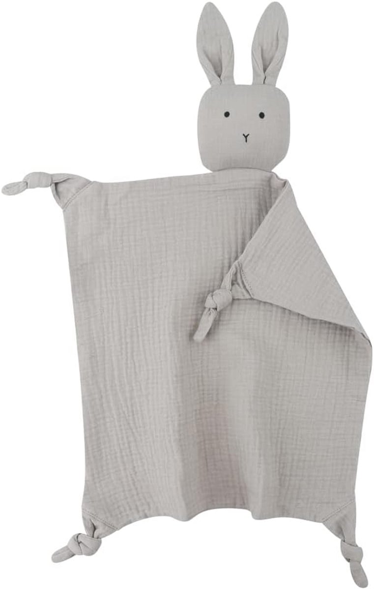 Zachte Katoenen Baby Slaapknuffel met Capuchon - Troostdekentje en Bibs voor Jongen Meisje