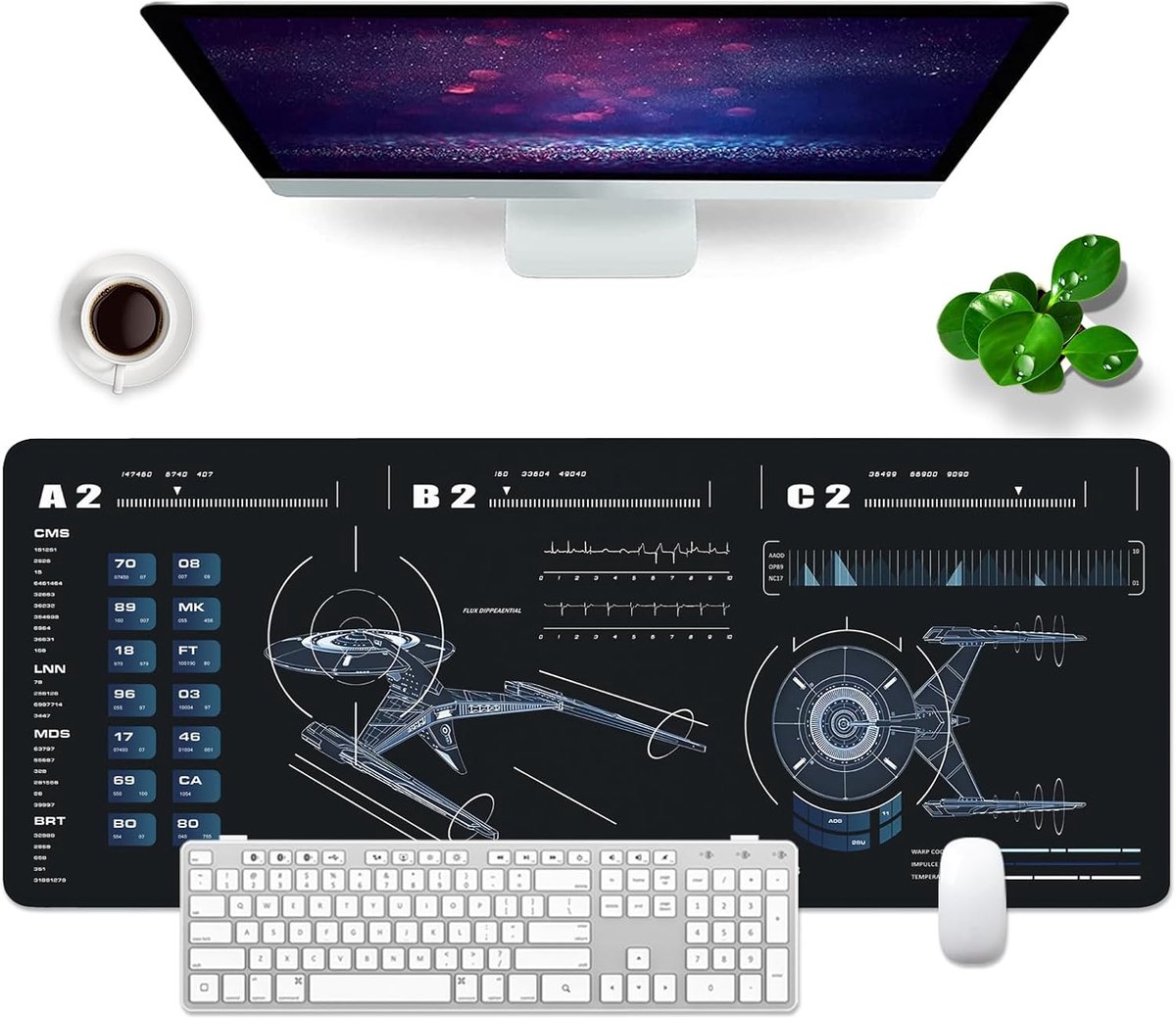 XL Gaming Muismat Zwart 80x30 cm - Grote Bureauonderlegger voor PC en Toetsenbord