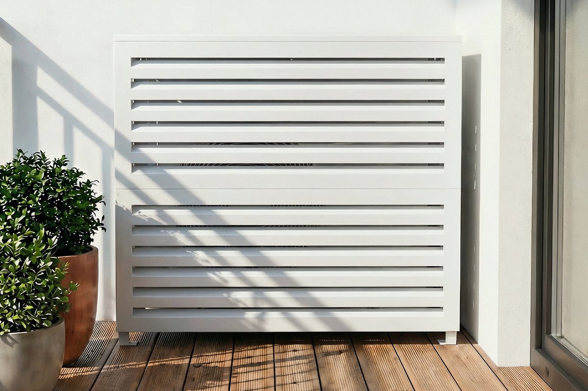 Casanoov Aneto Grijze Aluminium Afdekking Voor Airconditioner En Warmtepomp - Maat S