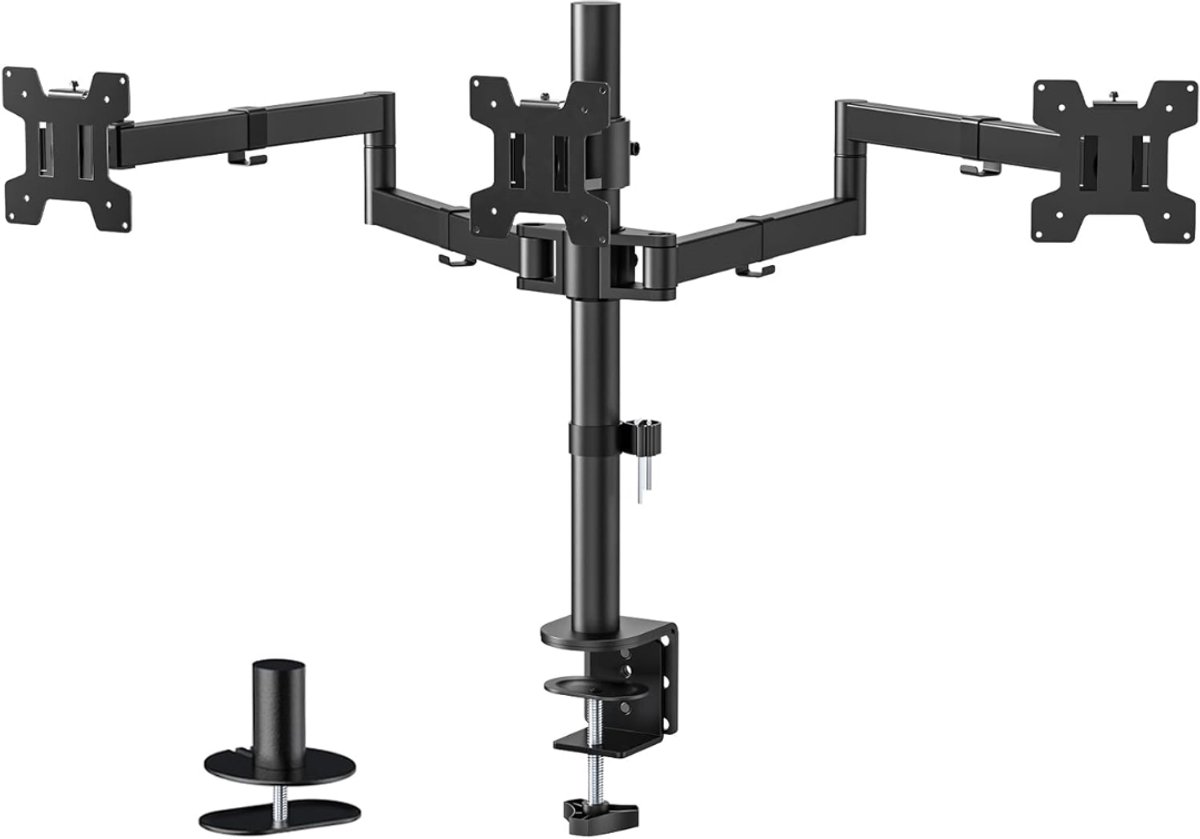 SCH® Monitor Arm 3 Schermen - Monitor Arm - Zwart - 15cm x 21cm x 44cm