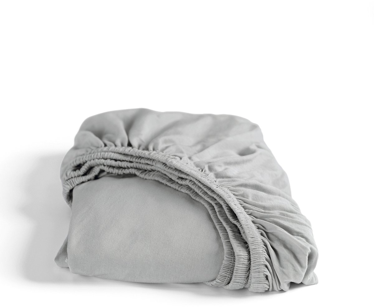 Cinderella - Hoeslaken (tot 35 cm) - Double Jersey - 160x200/210 - Lichtgrijs