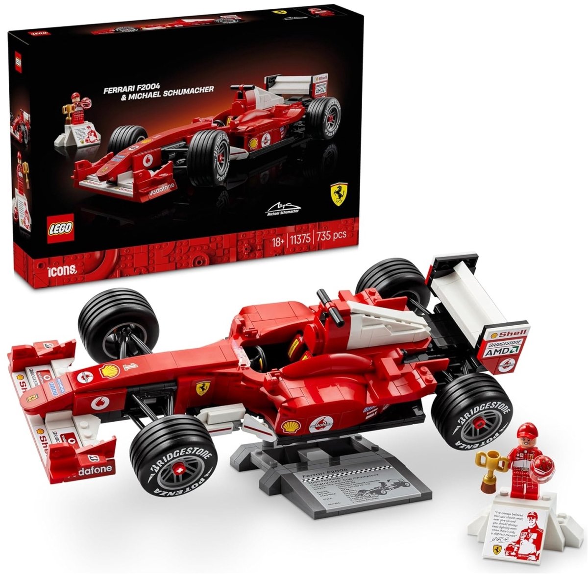 LEGO Icons Ferrari F2004 en Michael Schumacher - 11375 — afbeelding 14