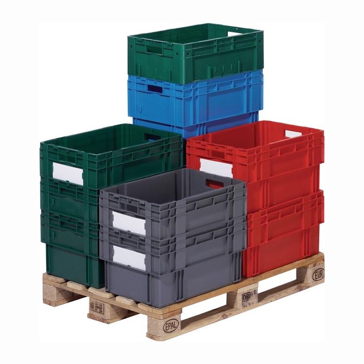 LA-KA-PE Universele stapelbak PP grijs - DTK600/320-0 GREY