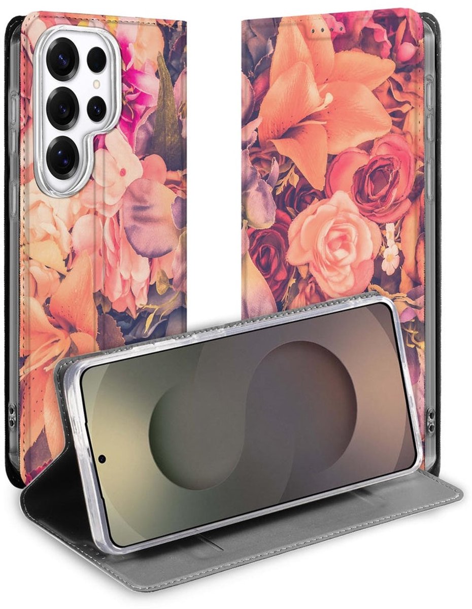 Samsung Galaxy S26 Ultra Book Wallet Case Bosje Bloemen