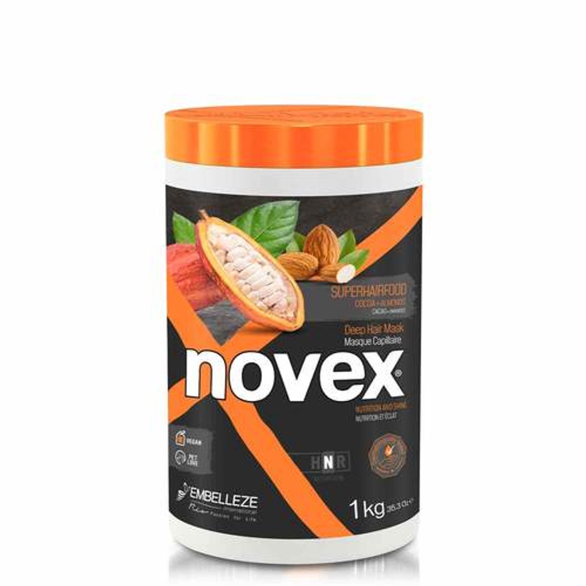 Haarmasker Novex Superhairfood Amandelen Cacao