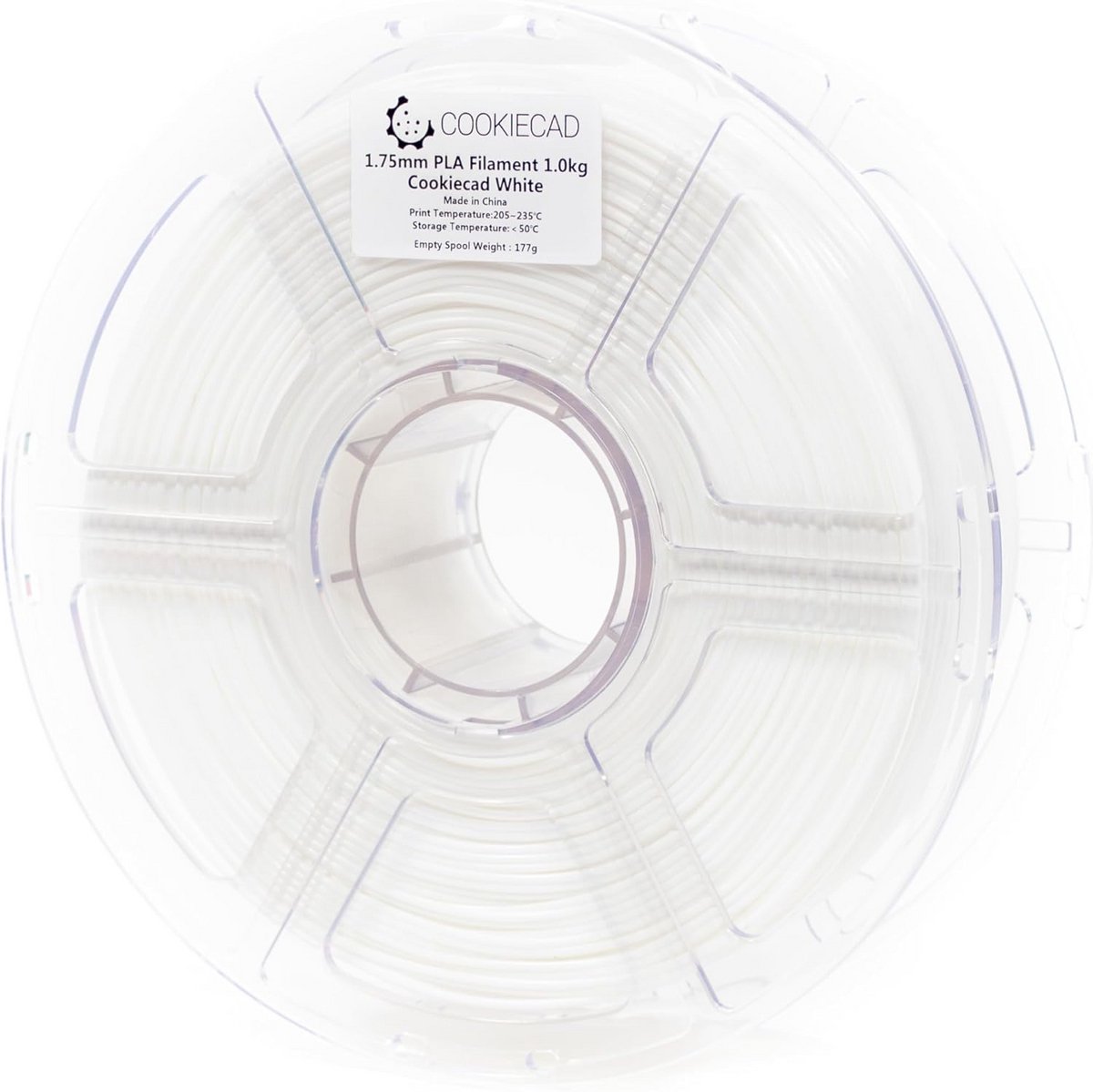 Wit PLA 3D Printer Filament 1.75mm 1kg voor FDM Printers