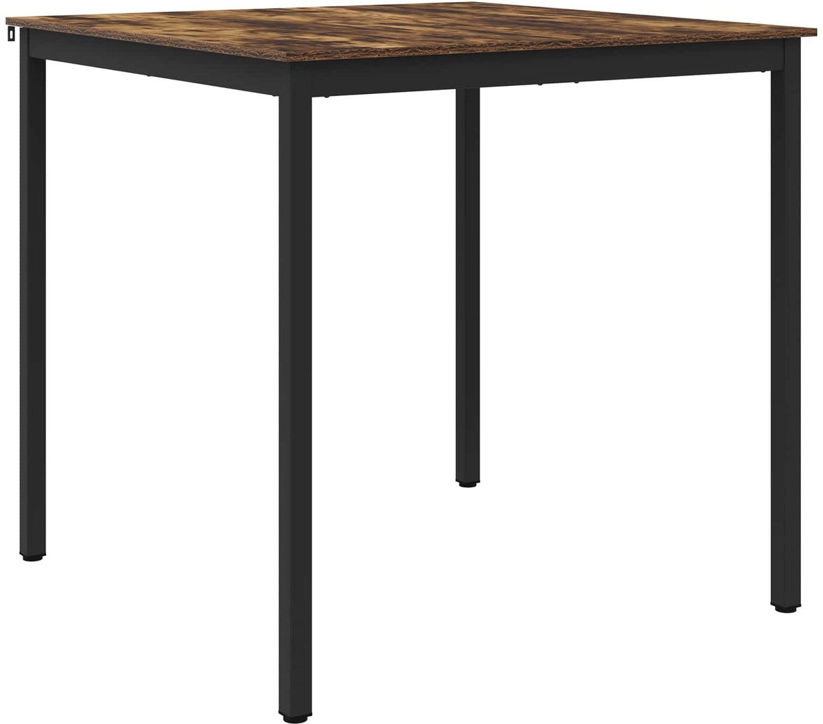 vidaXL Staande - Bartafel - Bewerkt - hout - Vierkant Gerookt eiken