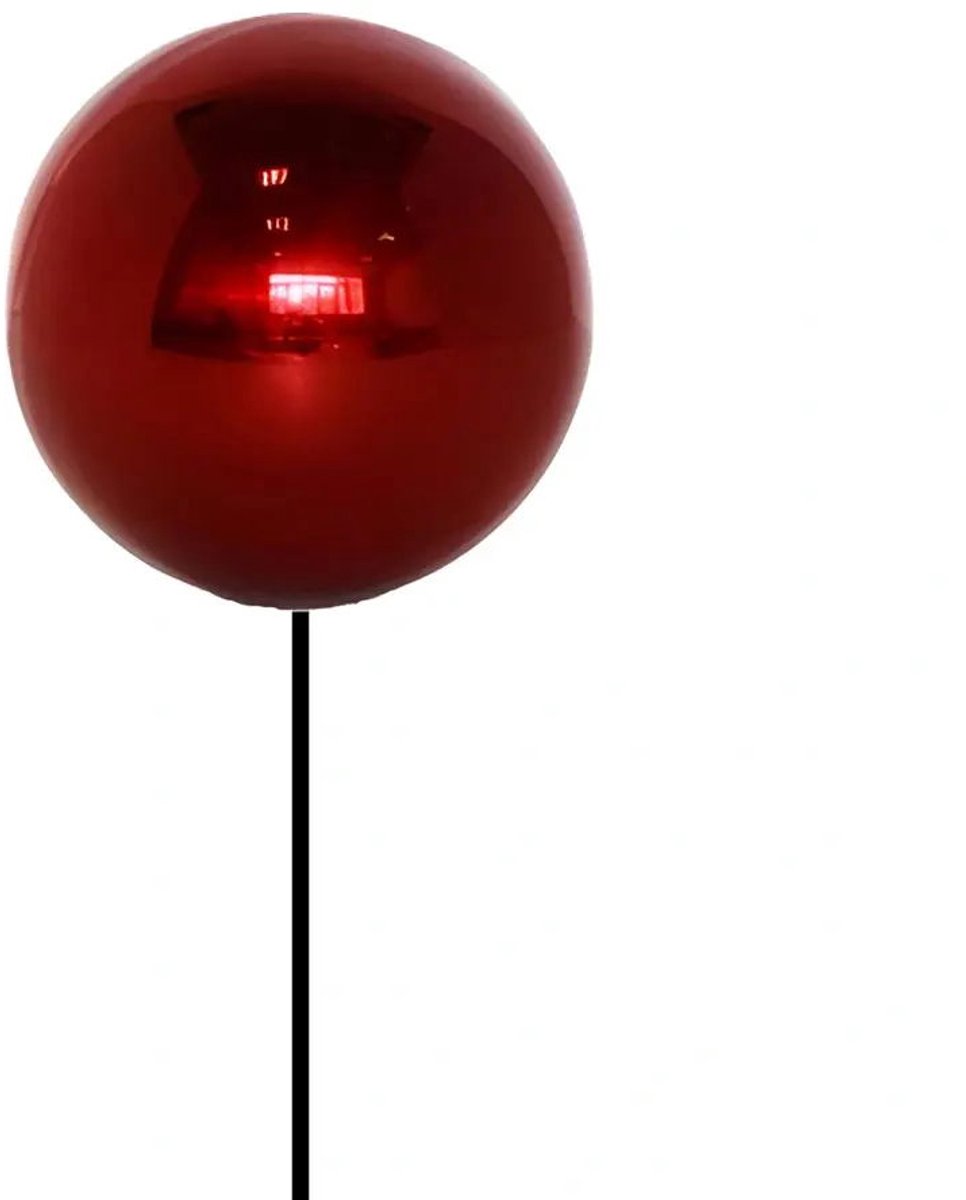 Buitengewoon de boet - Deco Heksenbol op Stok Rood Roestvrij Staal...