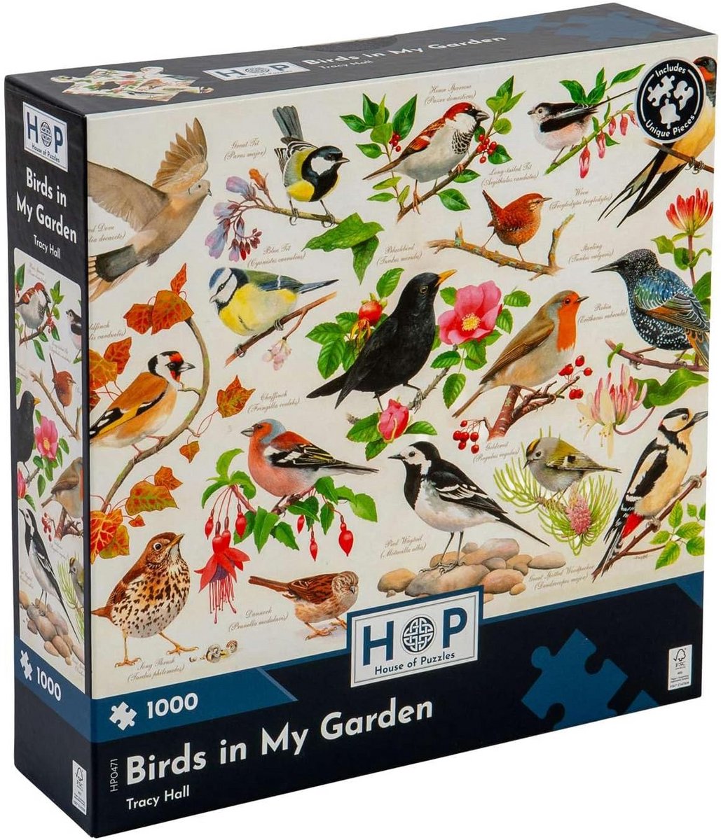 1000 Stukken Puzzel: Vogels in de Tuin - Uitdagend Legpuzzel Kwaliteit