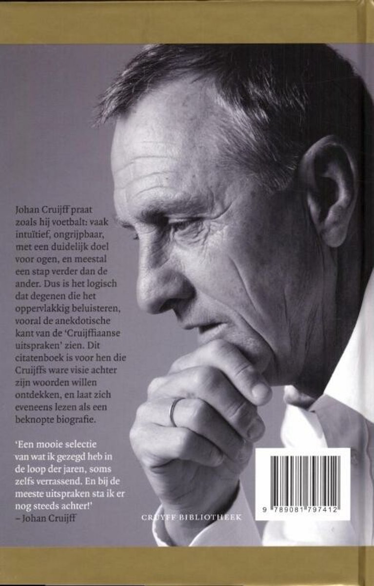 Johan Cruijff uitspraken - back cover
