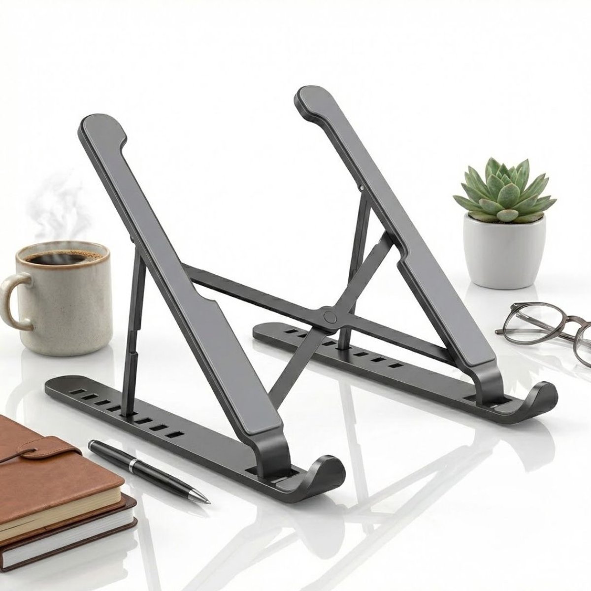 NBAP® Laptop Standaard - Laptop Stand - Verhoging - Zilver