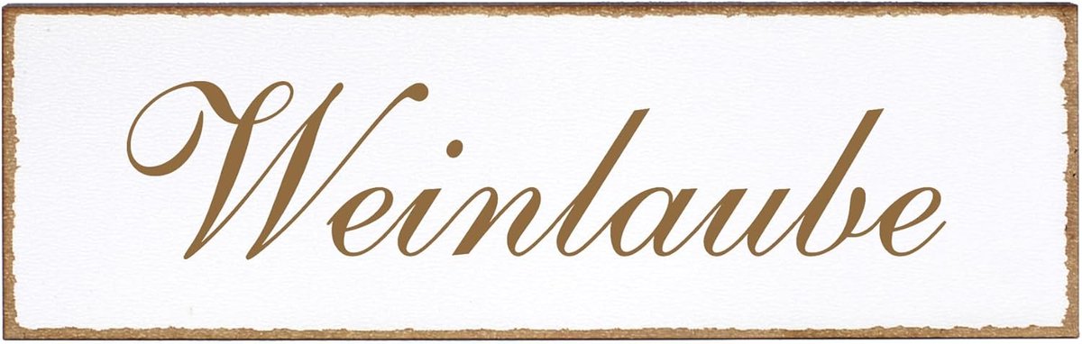 Decoratief Deurbord - Naambord Hout - Voordeur Decoratie - Zelfklevende Montage - 150x50mm - Druif Prieel