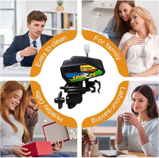Opwindbaar Drank Gadget - Koffiemixer Roerder - Drankjes Mengen - Uniek Propellerontwerp - 65 cm Lengte - Meerkleurig — afbeelding 4