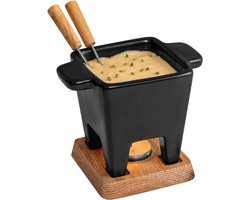 RWB® Kaasfondue Set - Fondue Set - Kaasfondue - Zwart - ‎13 x 13 x 13 cm