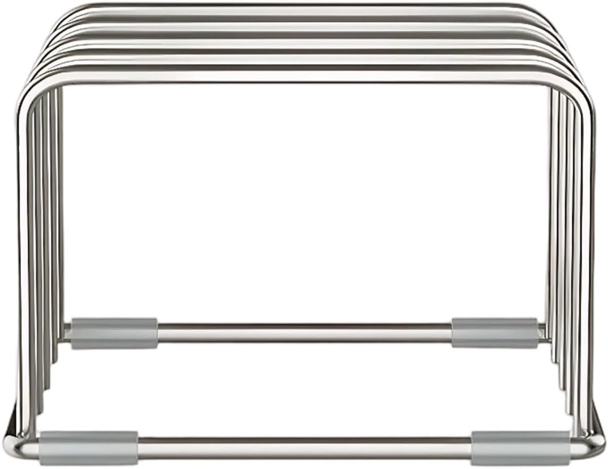 Snijplank Houder - Hakplank Standaard - Keuken Organizer - Roestvrij Staal - 16x16x9.5cm