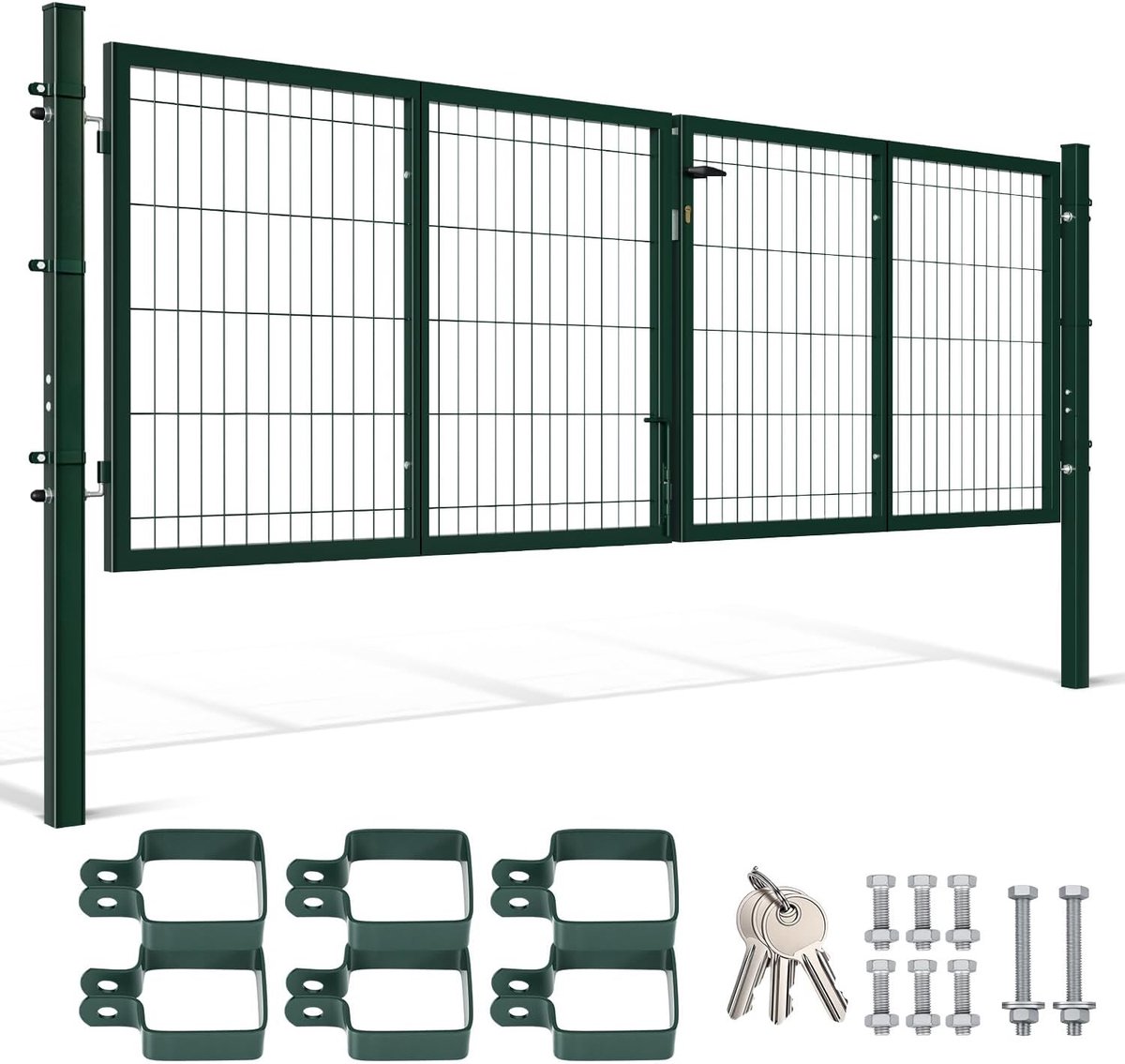 Dubbele Tuinpoort - Hekwerk Poort - Perceel Afscheiding - Verzinkt Staal Gepoedercoat - 30