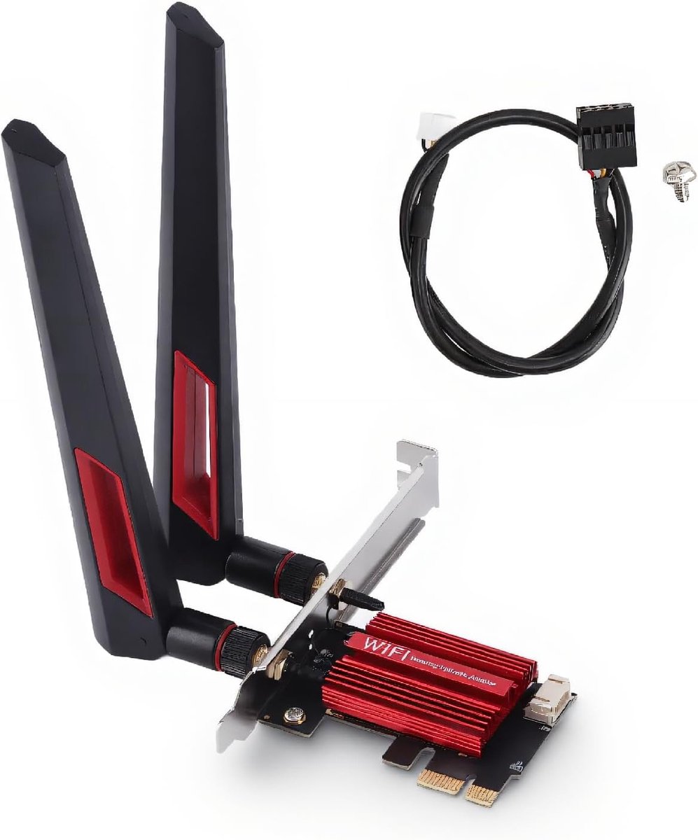 Draadloze Netwerkkaart - WiFi Kaart - Desktop PC - Dubbel Band Bluetooth - 1200 Mbps