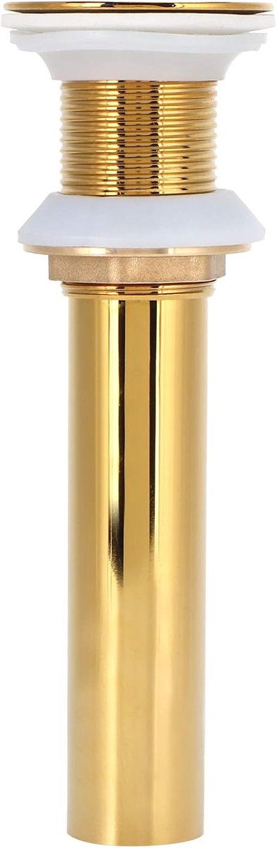 Badkamer Afvoer - Wastafel Plug - Water Afvoeren - Veerbelaste Knop - 6 cm Diameter - Goud