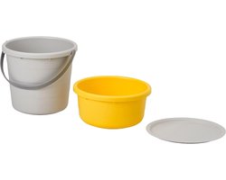 Emmer Set - Opbergbakken - Huishoudelijk Gebruik - Inclusief Deksel