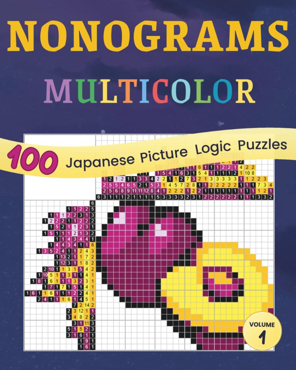 Logische Puzzels - Hanjie Picross - Ontspanning Thuis - 100 Gekleurde Puzzels - 20x25 cm