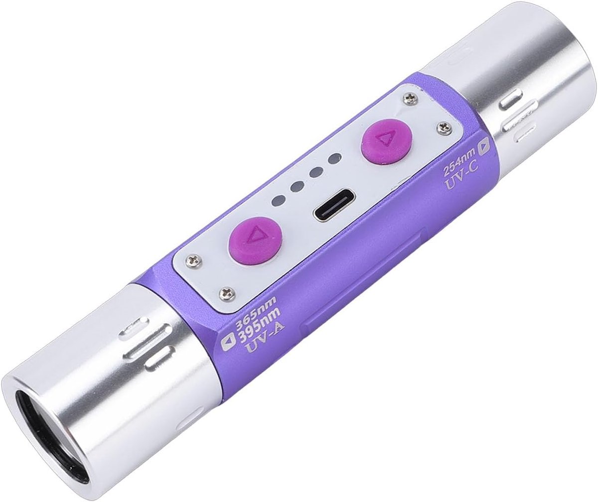 UV Zaklamp - Zwart Licht Detector - Sieraden Valuta Inkt - 3 Golflengten 254 365 395 Nm
