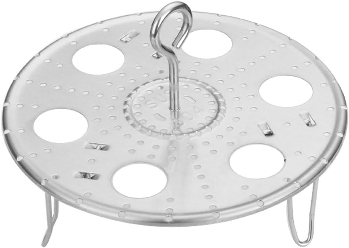 Stoommand Roestvrijstaal - Opvouwbaar Stoominzet - Gezond Koken - Afneembaar Handvat - 16 x 16 x 7 cm