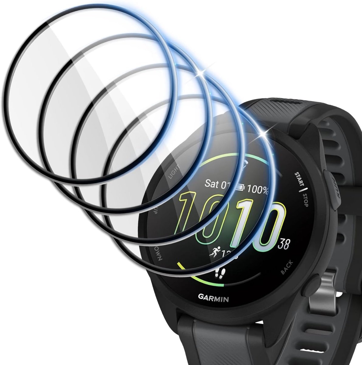 Displaybeschermers - Screen protectors - Horloge beschermen - 3D gebogen rand - 43 mm
