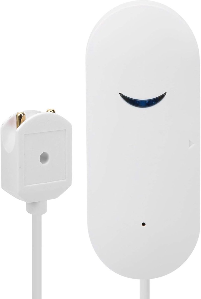 Waterlekdetector - Overloopalarm - Thuisbeveiliging - Realtime meldingen - 10x5x3 cm - Wit