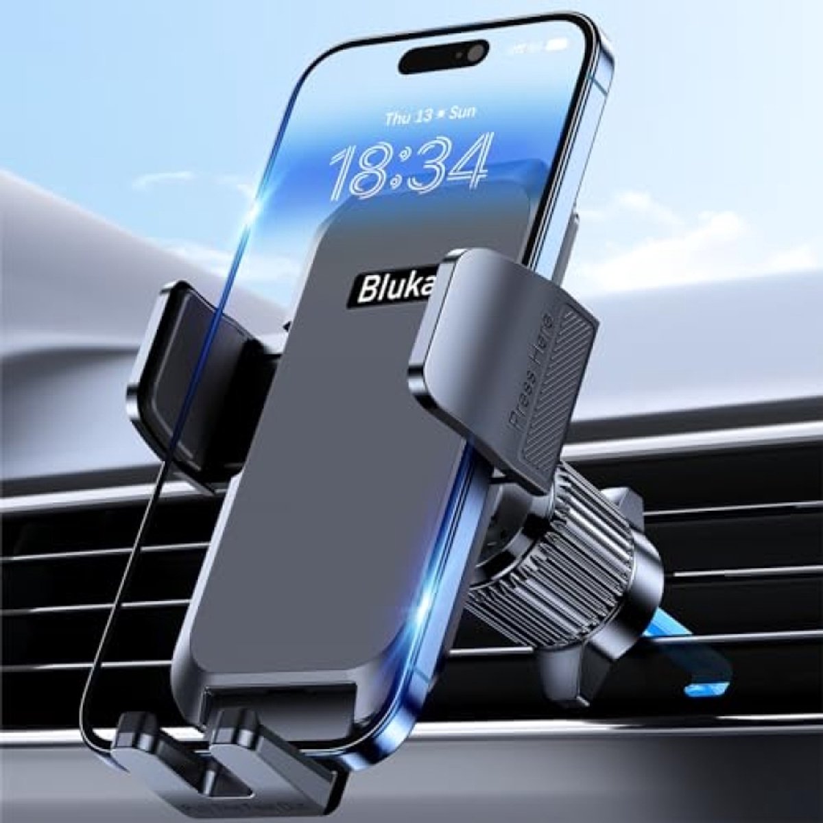 Autohouder voor smartphone - Ventilatiebevestiging met stevige klem en 360° draaibaar