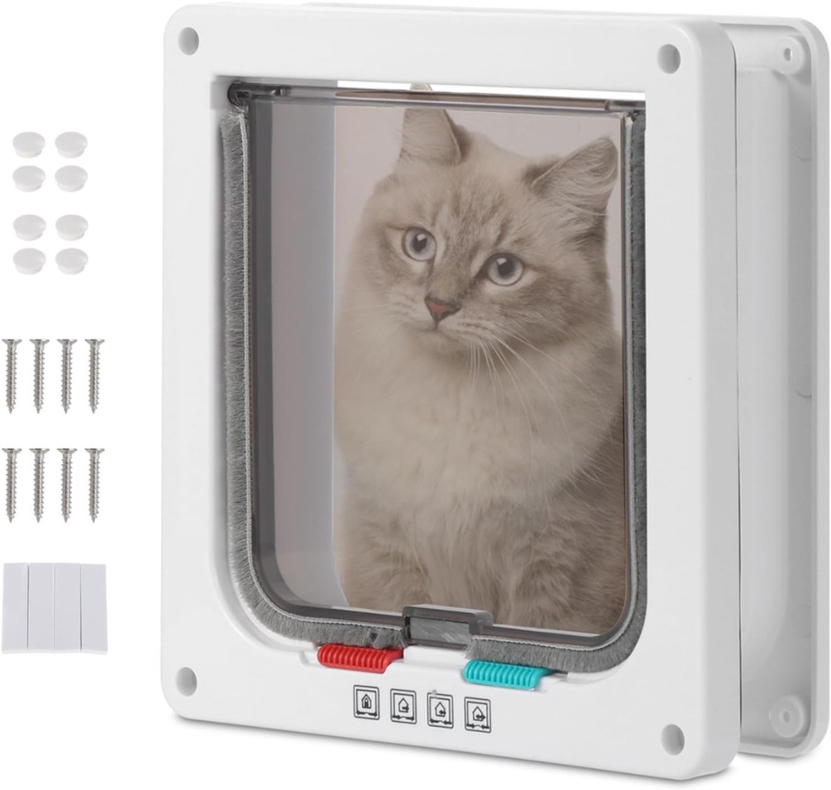 SVN®Kattenluik met Tunnel - Kattenluik - Kattenluik met Tunnel Petsafe - Wit- 6cm x 20cm x 19cm