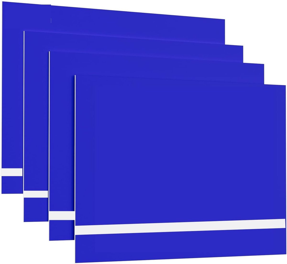 Acrylfolie Lasergravure - Kunststof Platen - Gepersonaliseerde Labels - Dubbele Kleur - 30 x 20 cm - Blauw-Wit