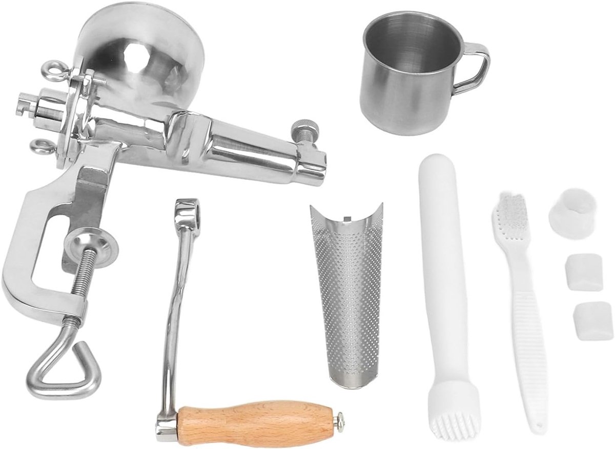 Handmatige Sapcentrifuge - Keukenpers - Sap Maken - Roestvrij Staal - 31x22x12cm - Zilver