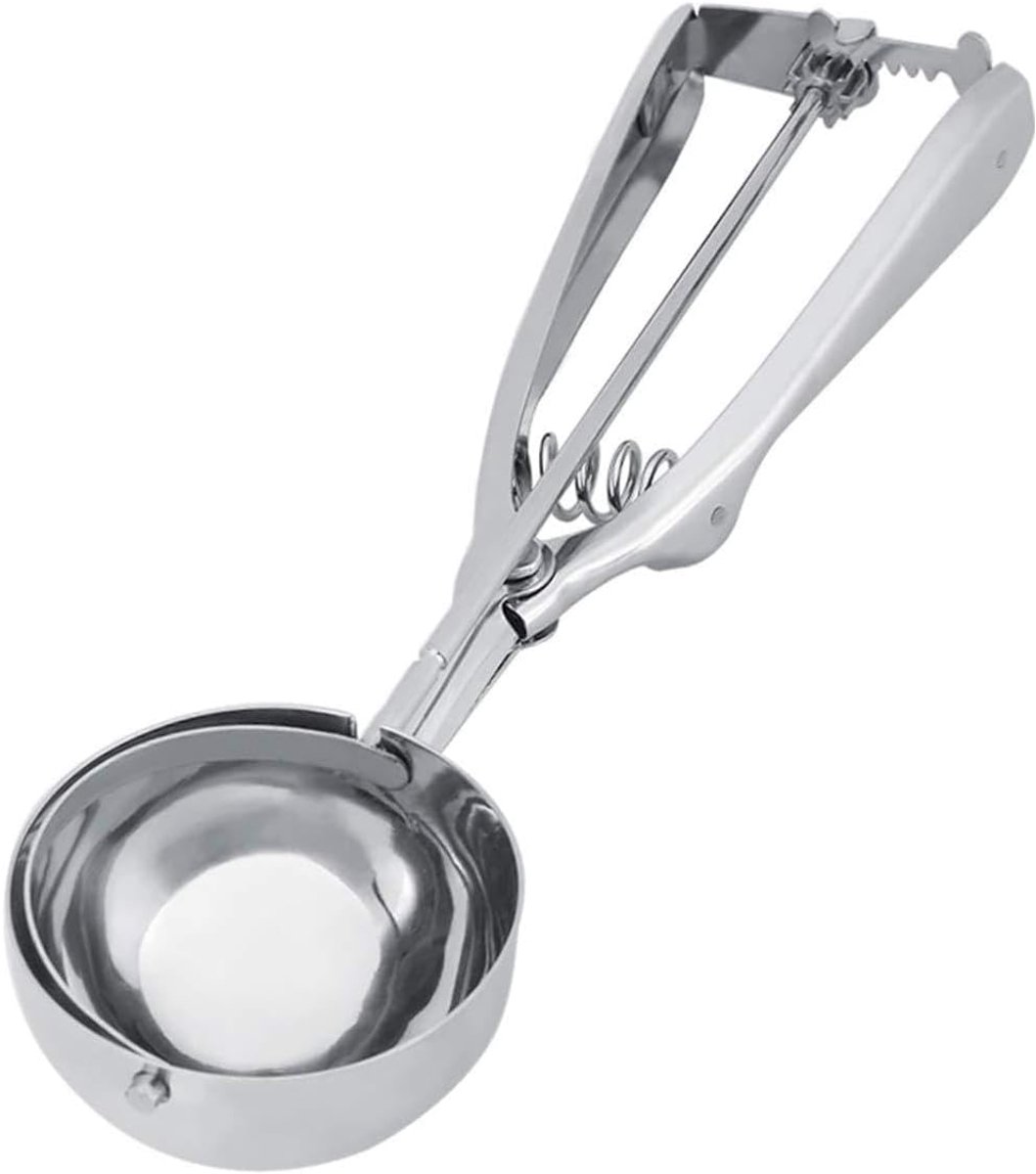 Ijsschep - Cookie scoop - Thuis en restaurant - Ergonomisch ontwerp - 6CM diameter - Zilver