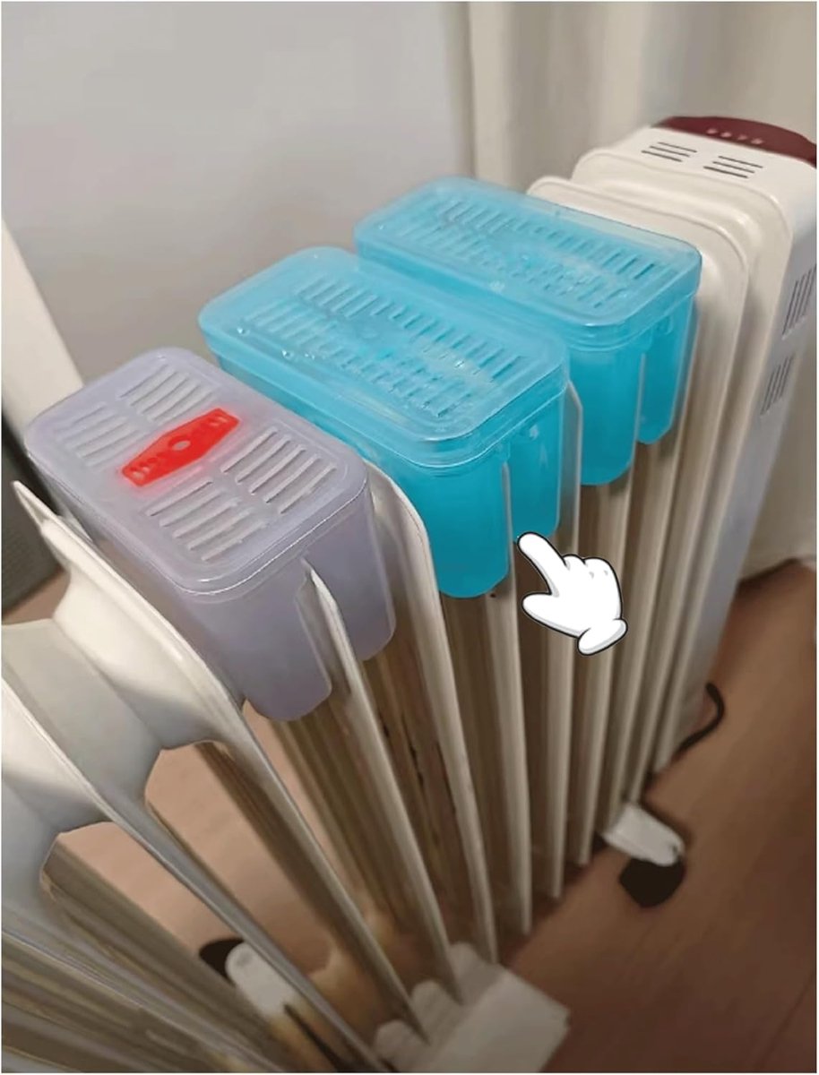 Radiator Luchtbevochtiger - Stille Vernevelaar - Comfortabel Binnenklimaat - Natuurlijke Verdamping Zonder Mist - 13.8 x 7 x 8.5 cm