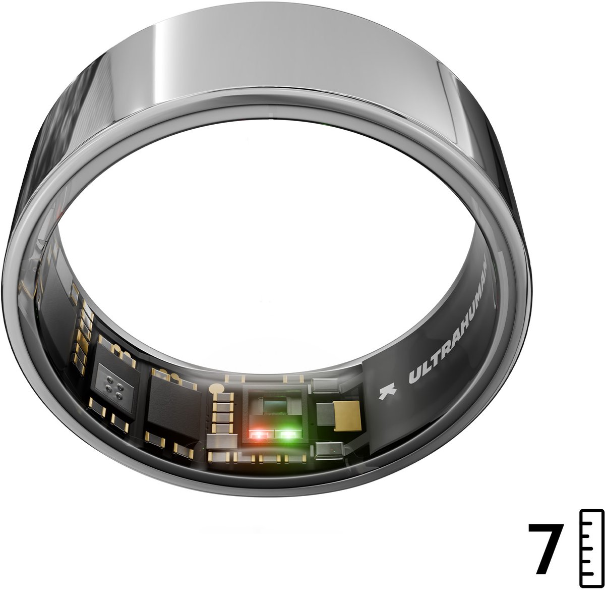 Ultrahuman AIR Smart Ring, Space Silver - Grootte 7