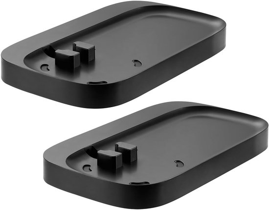 Luidsprekerhouder set muurbeugel zwart met plank en kabelgeleiding, stevig tot 7 kg per stuk, 2 stuks