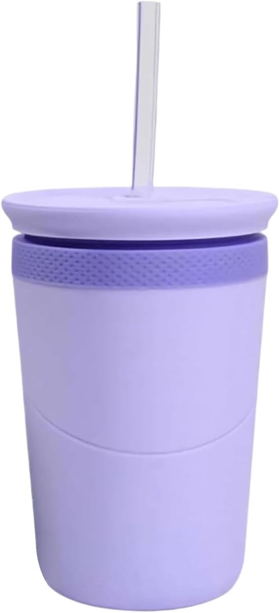 Cilindervormige IJsblokjesvorm - Vriezer Vorm - Drankjes Koelen - Gemakkelijk Ontvormbaar - 15x10x10cm - Paars
