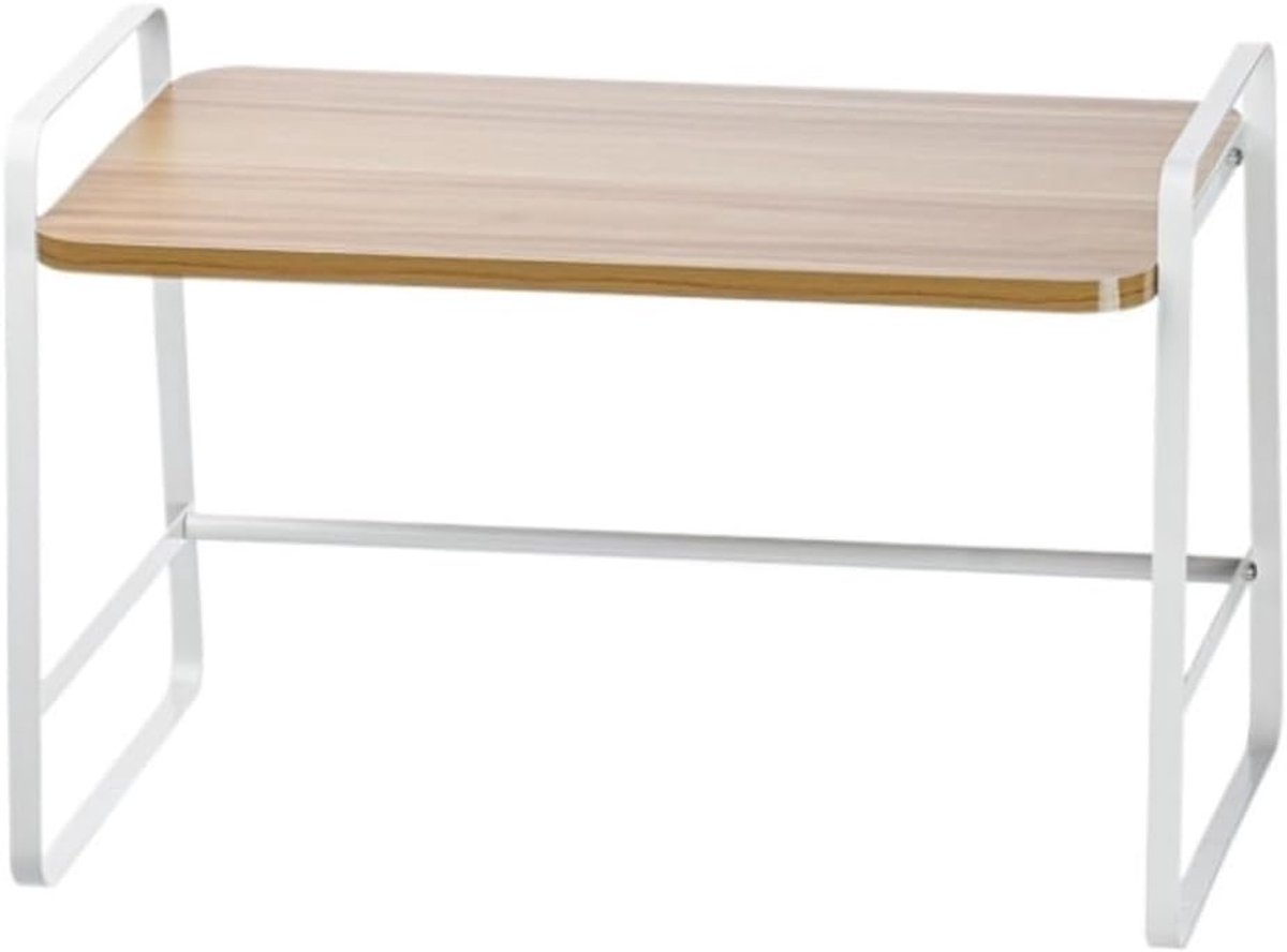 Keuken Opbergrek - Magnetron Tafel - Keuken Organiseren - Stapelbaar Ontwerp - 35x53x30cm - Wit