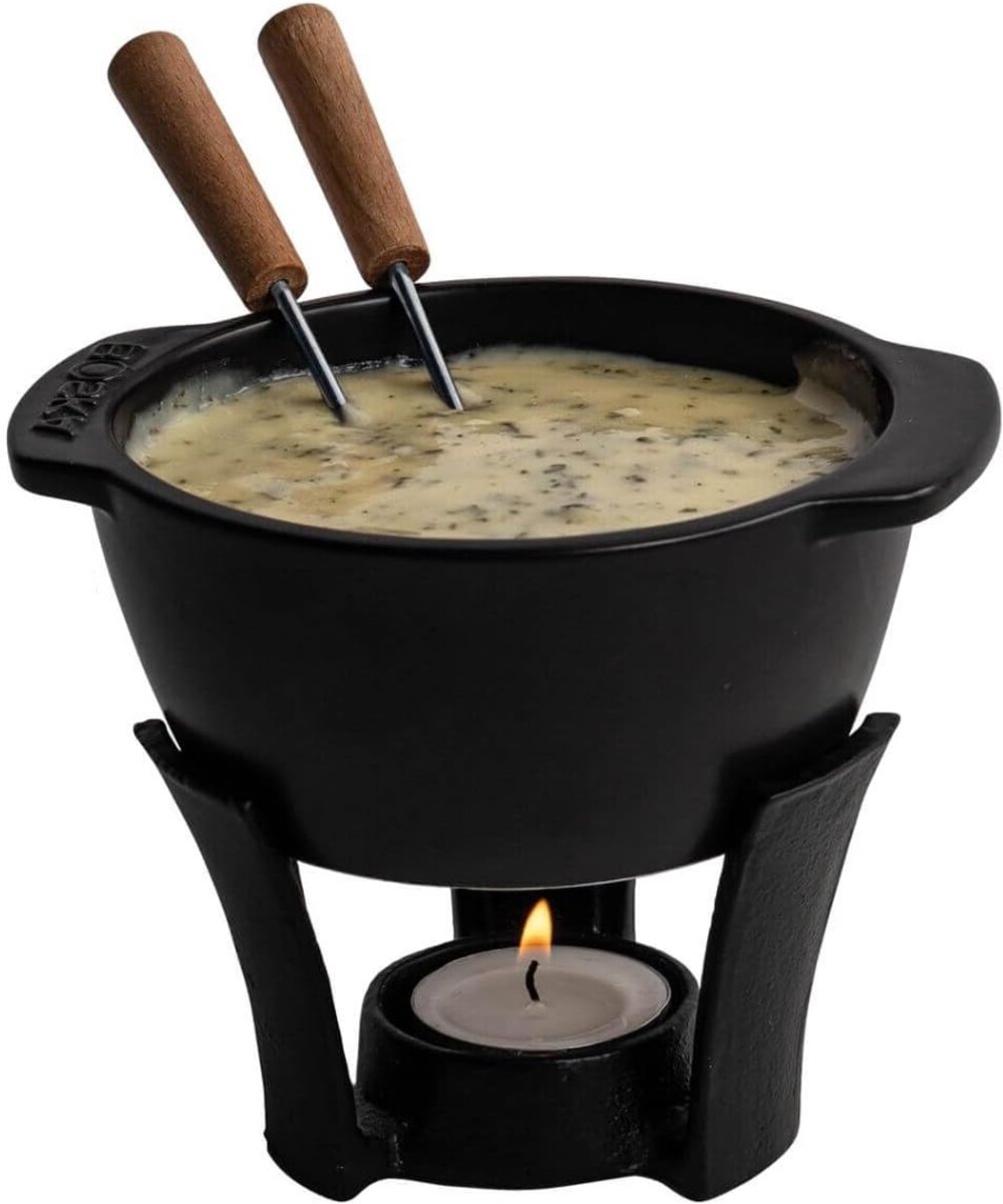 RWB® Kaasfondue Set - Fondue Set - Kaasfondue - Zwart - 17 x 16 x 15 cm