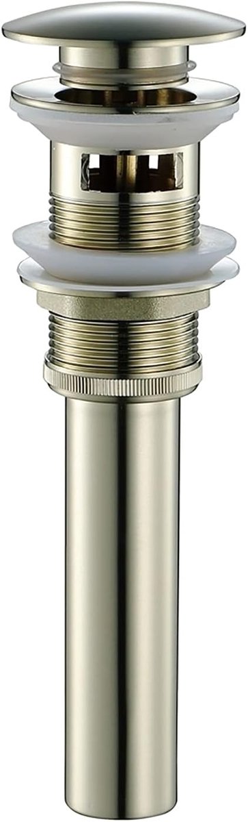 Afvoerstop Badkamer - Wastafel Stop - Waterdicht Afsluiten - Met Overloop - 66mm Diameter - Goud