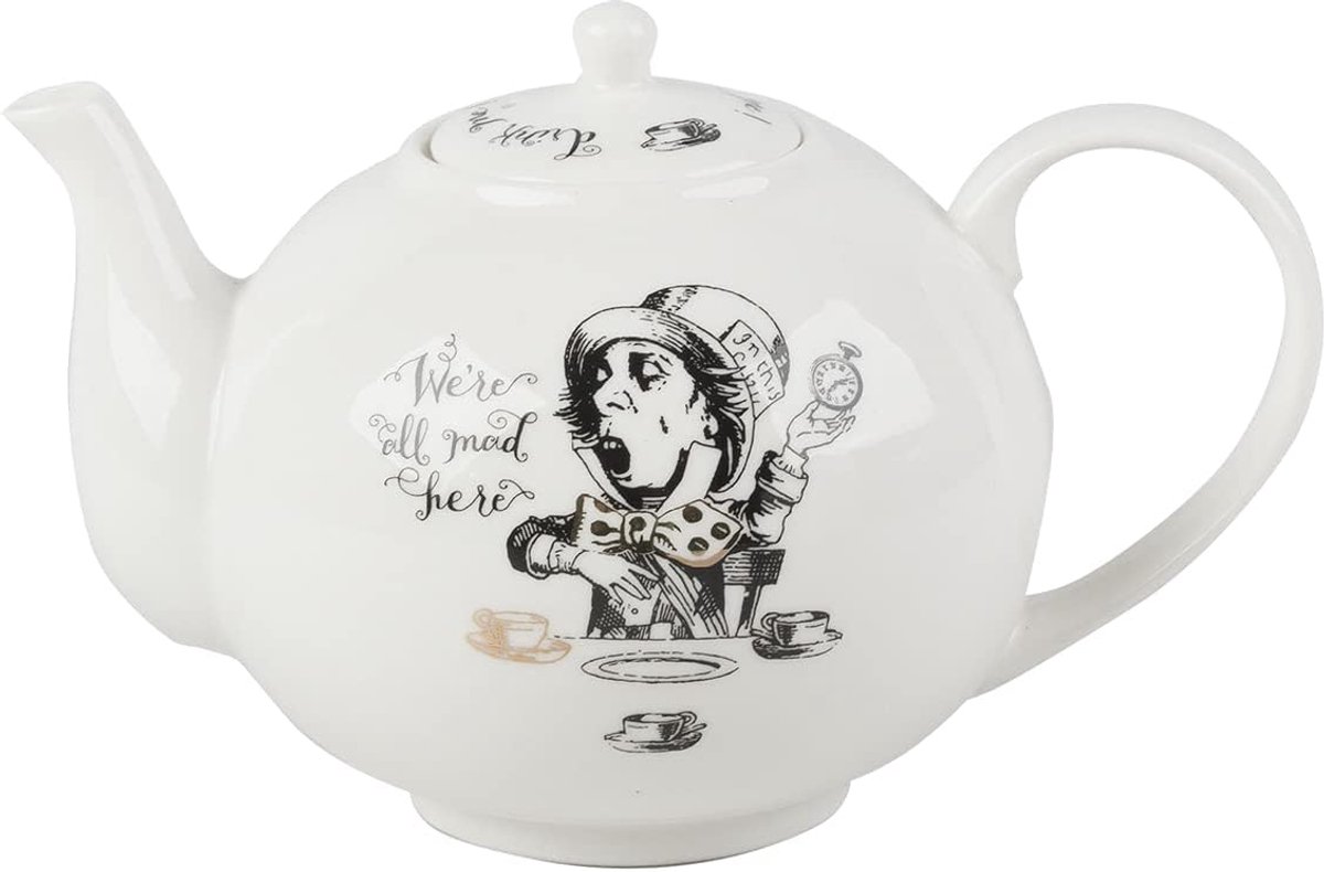 Theepot - Theekan - Thee serveren - Fijn porselein - 11 liter - Wit
