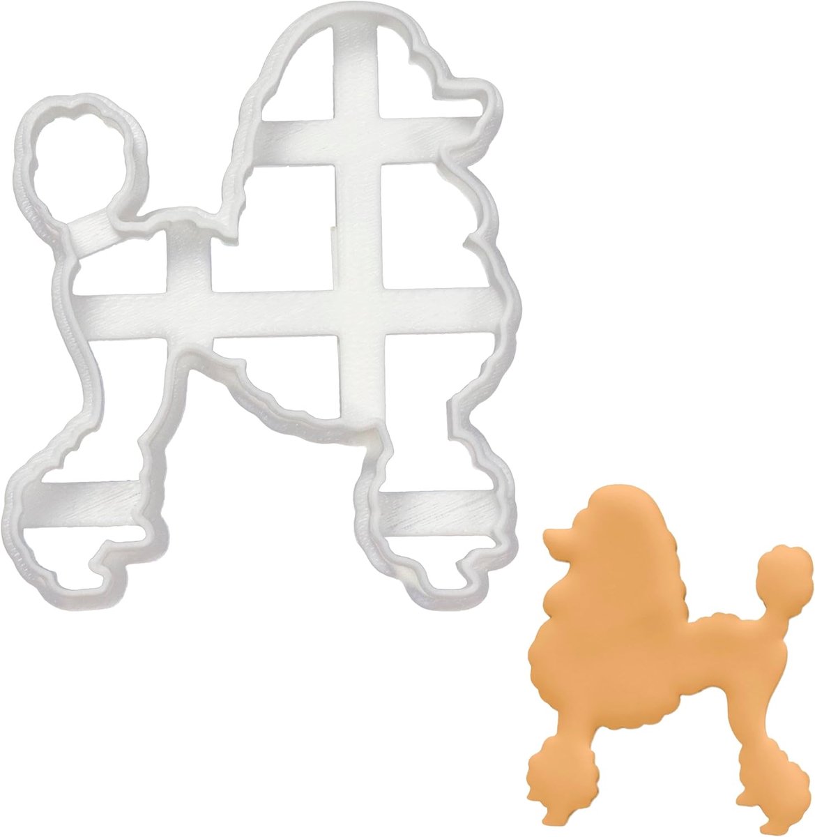 Hondenkoekjesvorm - Pooiedel Vorm - Bakken Fondant - Gedetailleerd Ontwerp - 8x7x1 cm - Wit