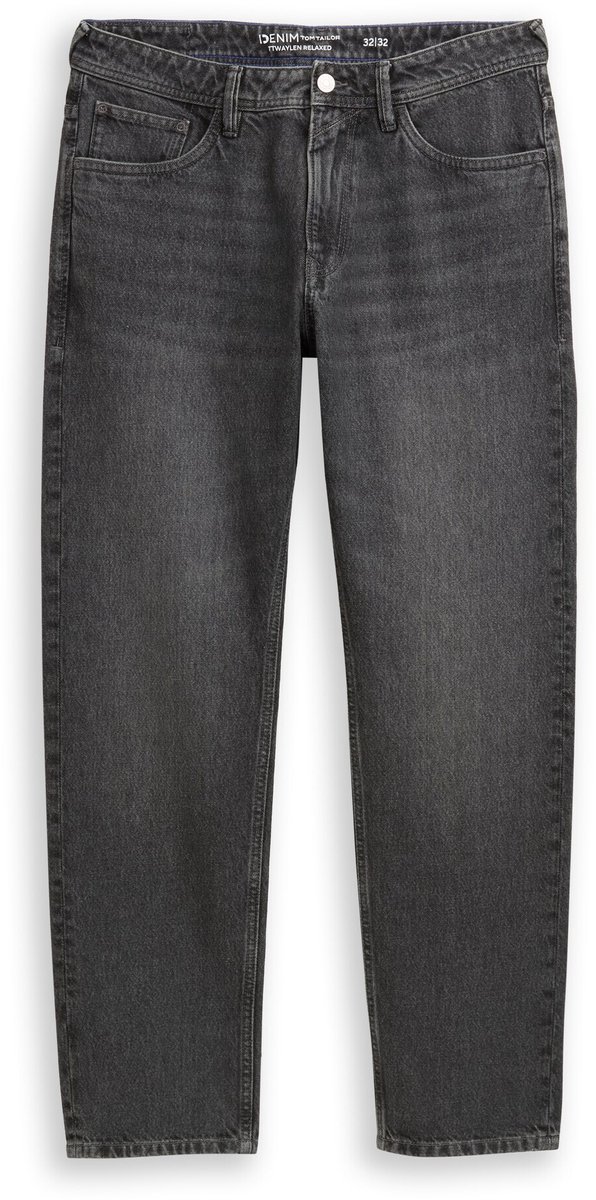 Tom Tailor Denim - TTWAYLEN RELAXED jeans - Maat 28/32 - used dark stone grey denim