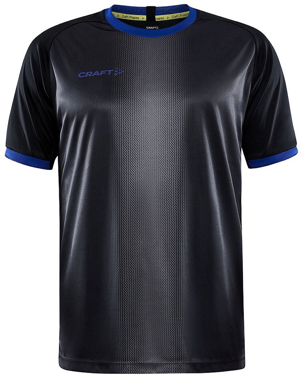 Craft Progress 2.0 Shirt Korte Mouw Heren - Zwart / Blauw | Maat: 3XL
