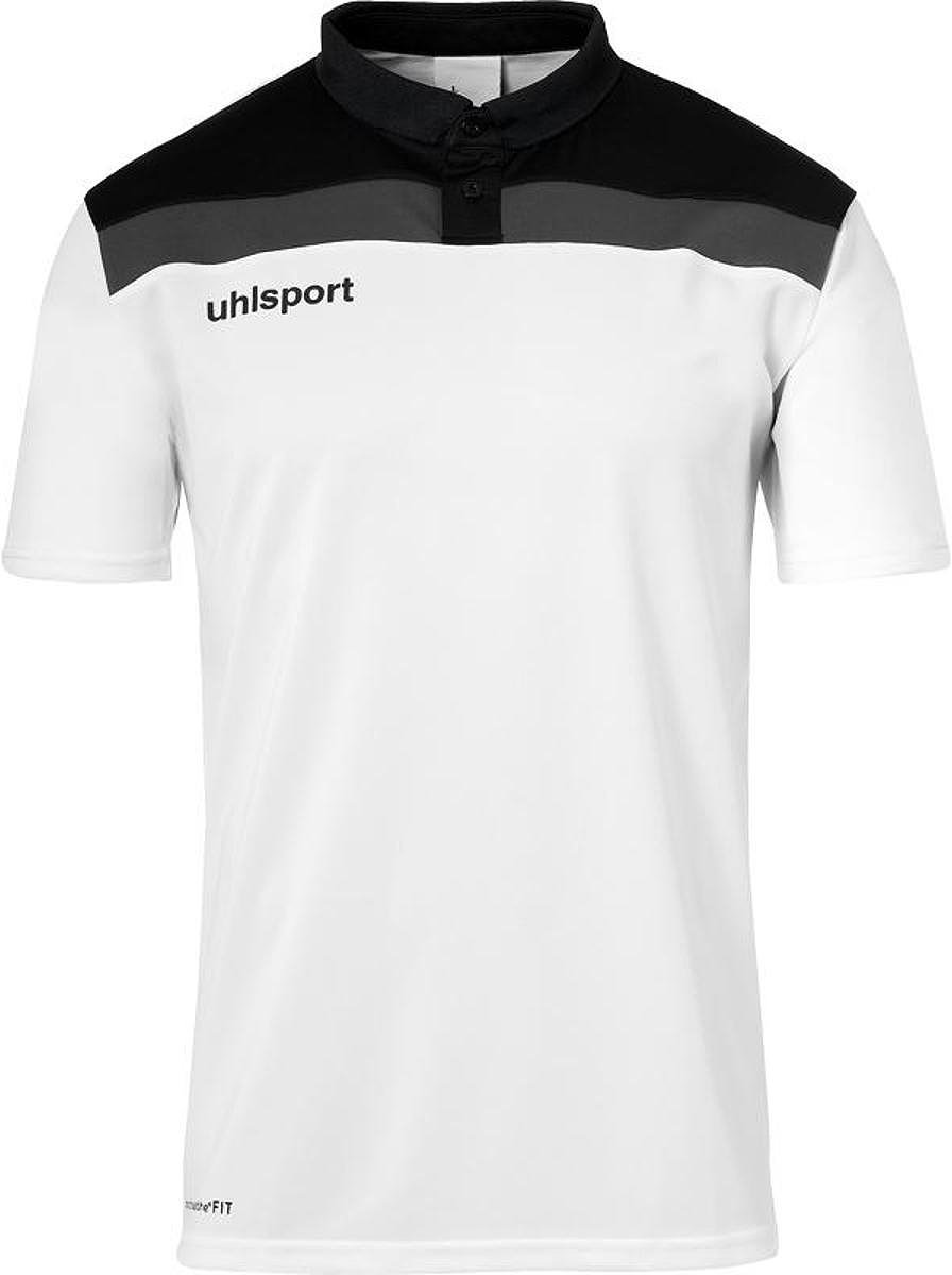 Uhlsport Offense 23 Polo Heren - Wit / Zwart / Antraciet | Maat: 5XL