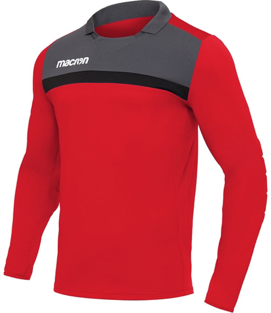 Macron Feo Keepershirt Lange Mouw Heren - Rood / Antraciet | Maat: S