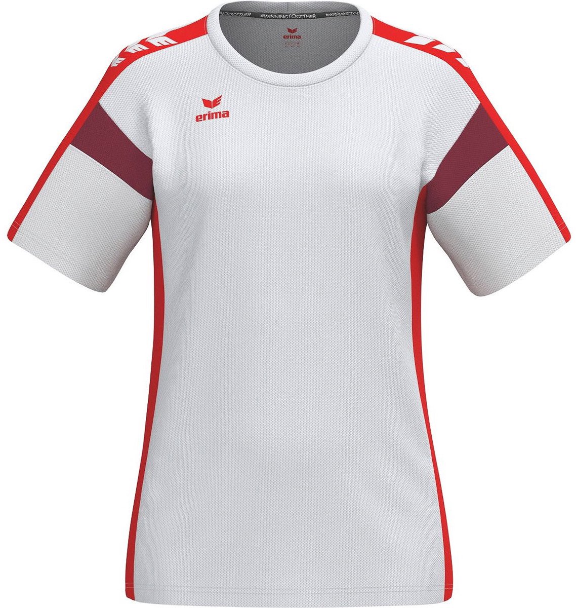 Erima Celebrate 125 T-Shirt Dames - Wit / Rood | Maat: 42